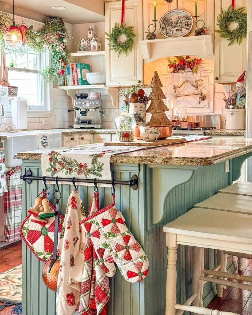13531 xmas kitchen decor countertops