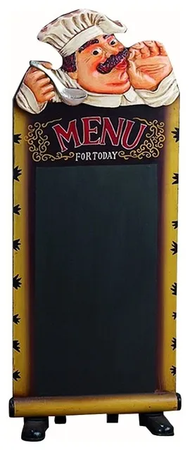 13563 chef figurine chalkboard custom