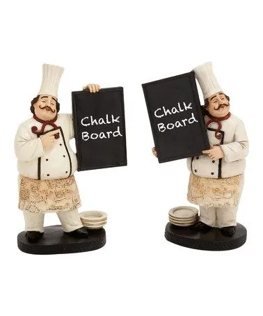 13563 chef figurine chalkboard durable