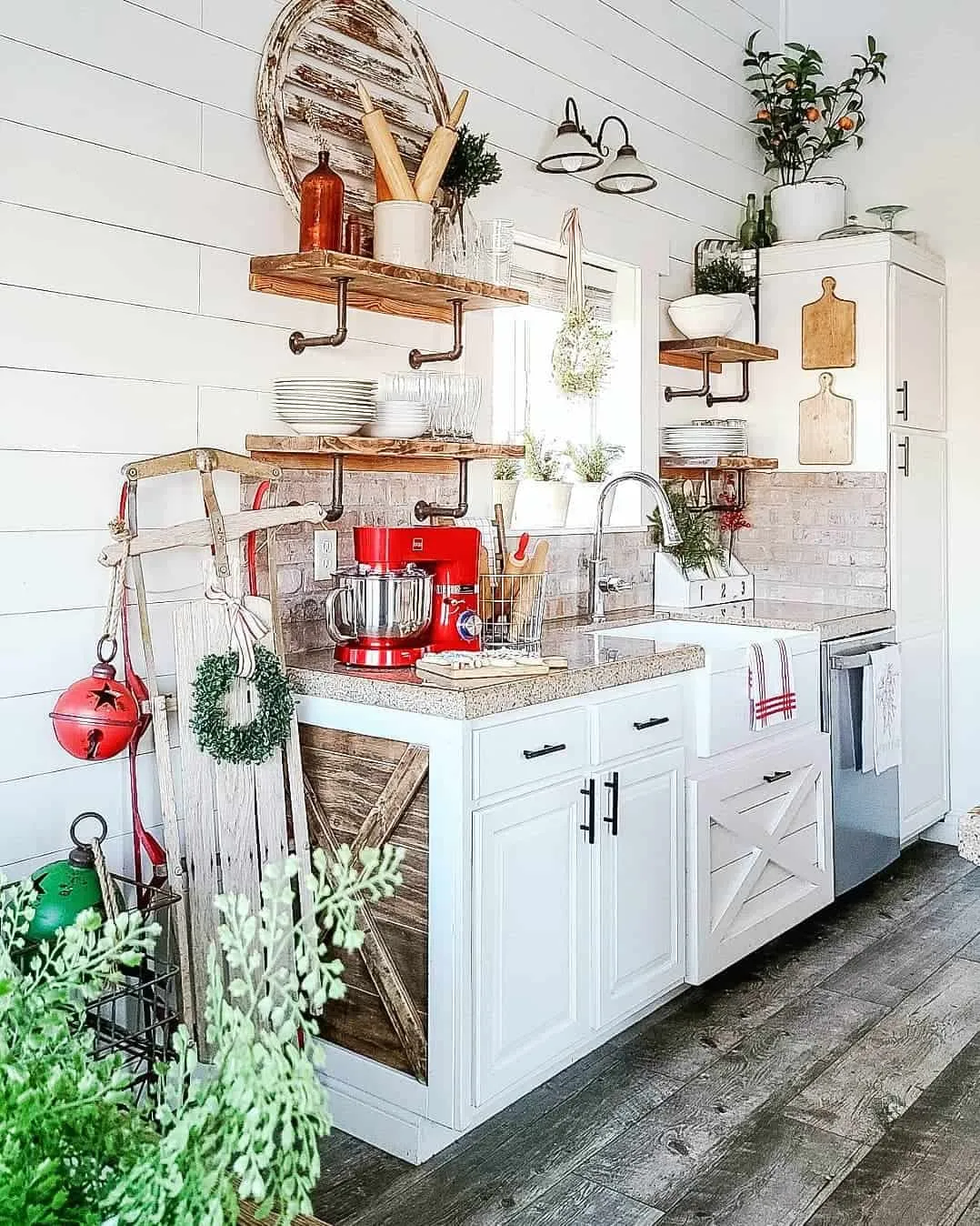 13631 rustic red kitchen diy
