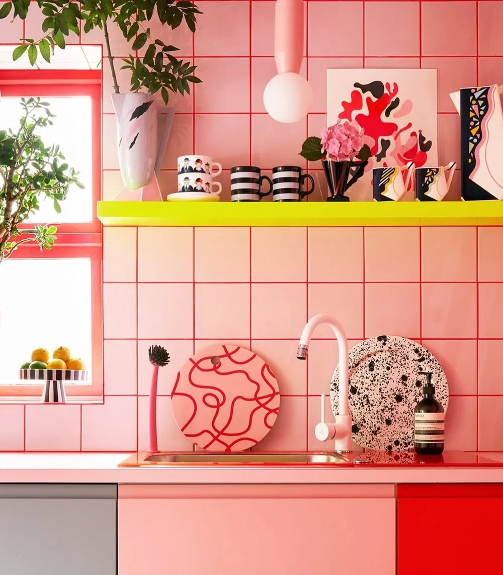 13672 blush kitchen textiles