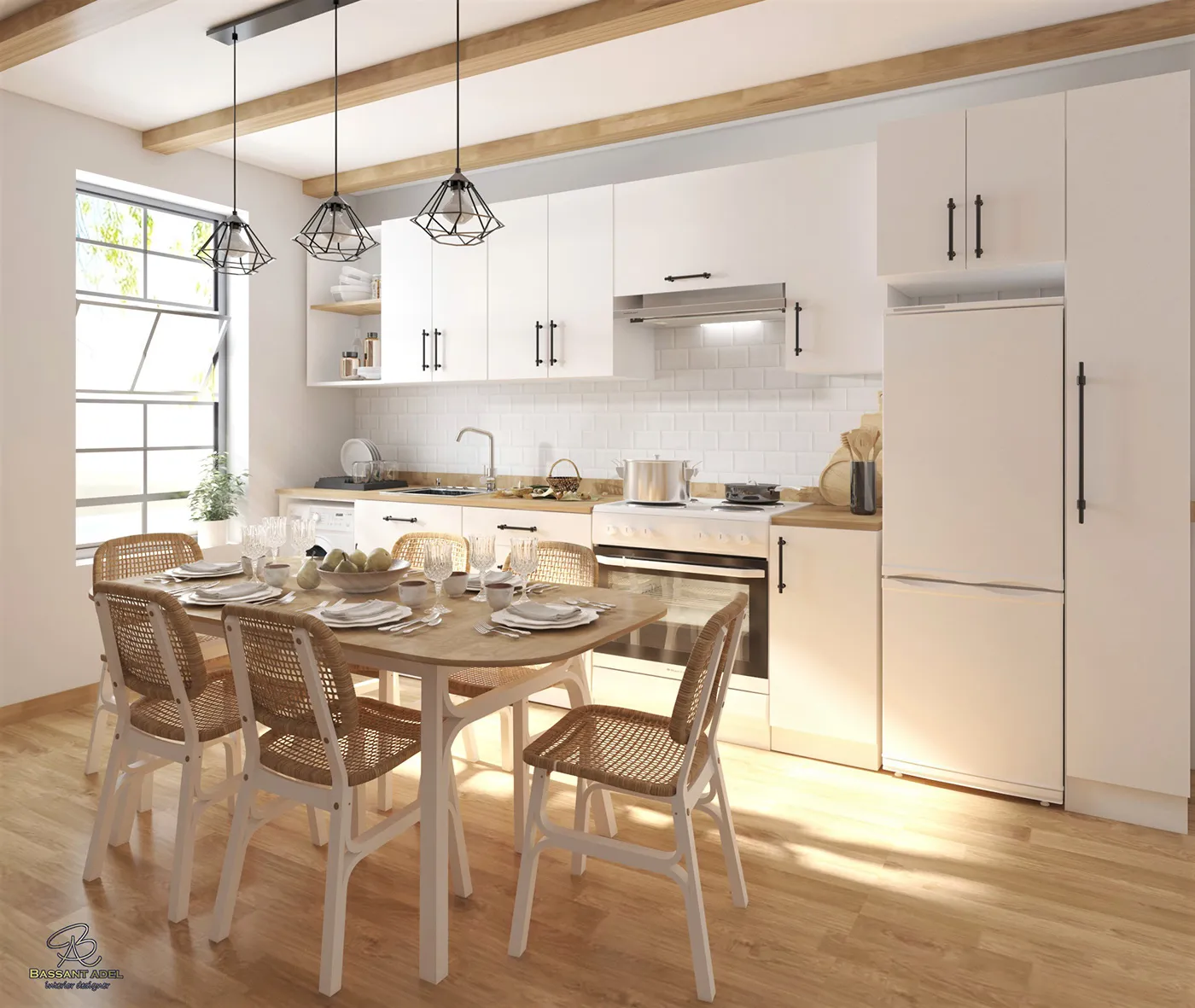13681 antique furniture kitchen 3d model