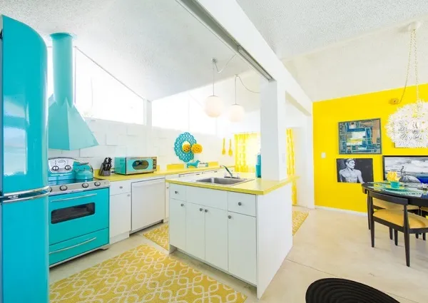 13701 white cabinets yellow accents