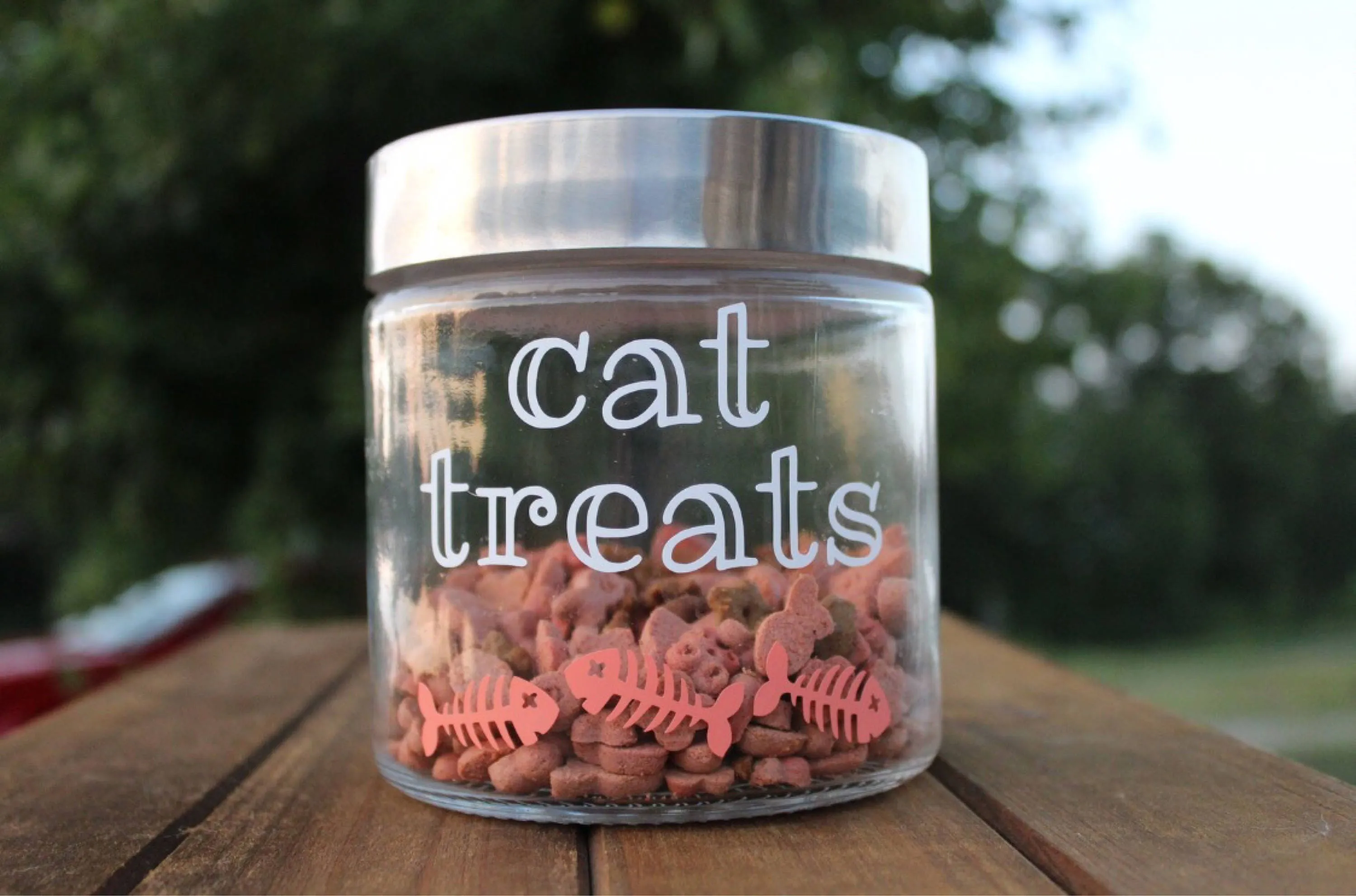 13722 rustic cat treats jar